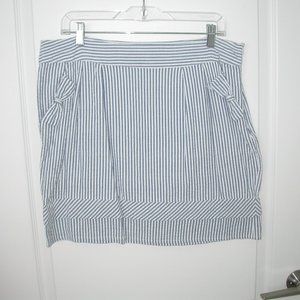 Blue and White Seersucker Skirt